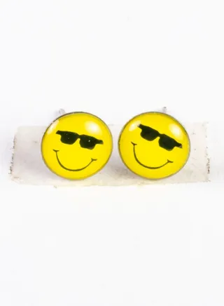 Small Metal Earring for Baby-Premium Quality- Emoji (13) Premium Quality & Against Color Change 