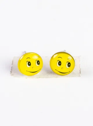 Small Metal Earring for Baby-Premium Quality- Emoji (9) Premium Quality & Against Color Change 