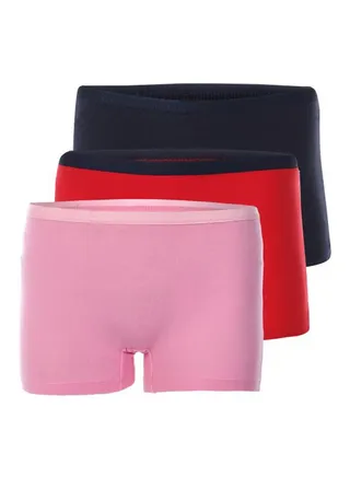 Bundle Of (3) Stretch Cotton Short Panties Multicolour 
