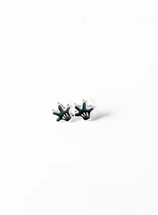 Small Earring for Baby-Premium Quality-Black Hand 