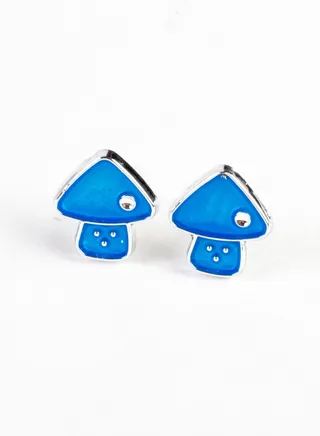Small Earring for Baby-Premium Quality-blue Mashrom Premium Quality & Against Color Change 