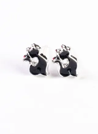 Small Earring for Baby-Premium Quality-black cat Premium Quality & Against Color Change 
