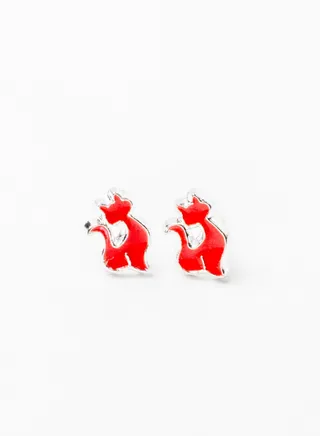 Small Earring for Baby-Premium Quality-Red Cat 