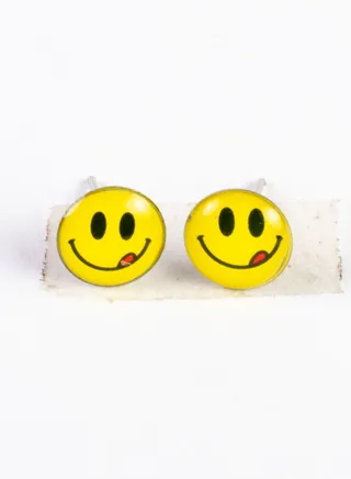 Small Metal Earring for Baby-Premium Quality- Emoji (11) Premium Quality & Against Color Change 