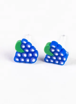 Small Silicon Earring for Baby-Premium Quality-grape Premium Quality & Against Color Change 