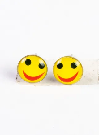 Small Metal Earring for Baby-Premium Quality- Emoji (16) Premium Quality & Against Color Change 
