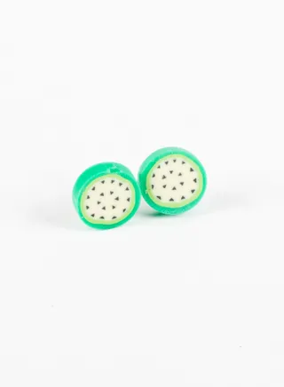 Small Silicon Earring for Baby Green dragon fruit 