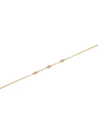 Bracelet decorated with crystals and pearls 