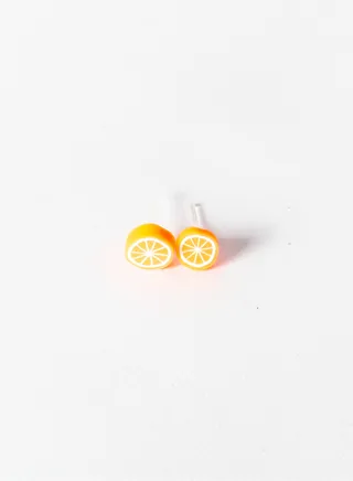 Mini Silicon Earring for Baby-Premium Quality-  Orange Slice 