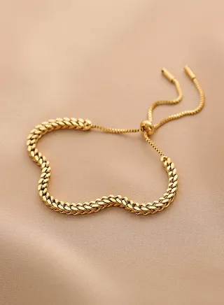 Minimalist Chain Stainless Steel Bracelet Statement Metal Girls Jewelry Gift Waterproof 