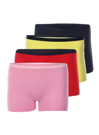 Bundle Of 4 Stretch Cottonshort Panties Multicolour 