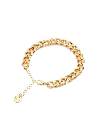 Wide chain bracelet in a regular pattern 