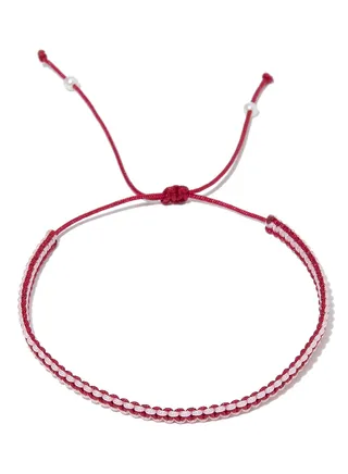 Colored Threads and Beads Bracelet 