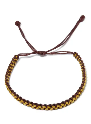 Colored Threads and Beads Bracelet 