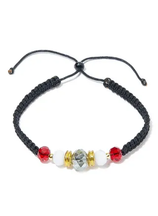 Colored Threads and Beads Bracelet 