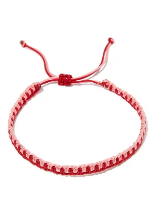 Colored Threads and Beads Bracelet 