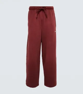 Wide-leg cotton sweatpants