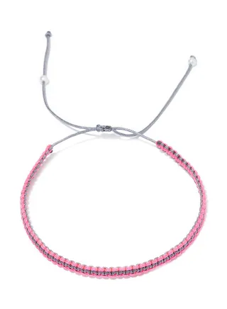 Colored Threads and Beads Bracelet 