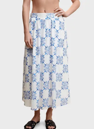 High Waist Printed Skirt 