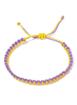 Colored Threads and Beads Bracelet 