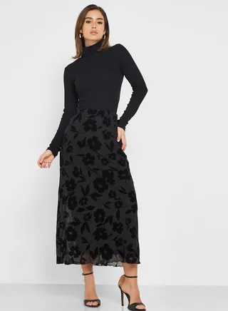 Floral Print Skirt 