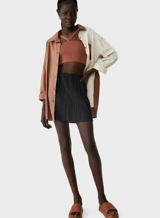 Pleated Mini Mod Skirt 