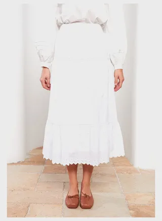 Lace Openwork Skirt 
