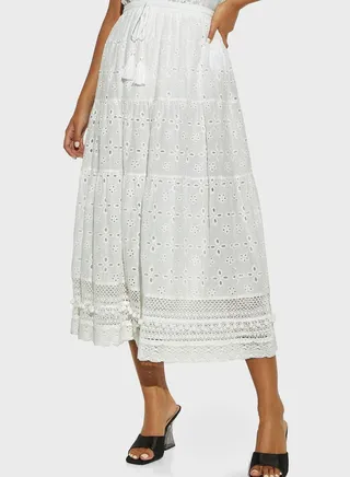 High Waist Lace  Skirt