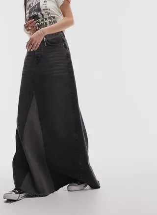 High Waist Denim Skirt 