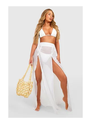 Essentials Split Leg Maxi Beach Skirt 