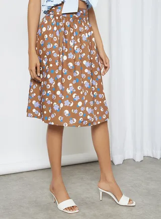 Casual Floral Printed Skirt Multicolour 