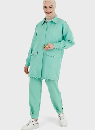 Pocket Detail Oversized Coat 