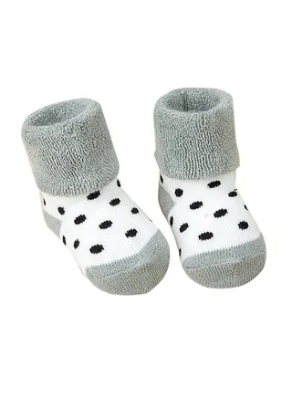 Winter Warm Over Knee Socks Light Grey/White 