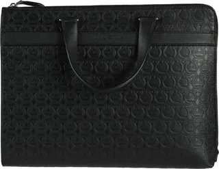 Gancini Embossed Briefcase