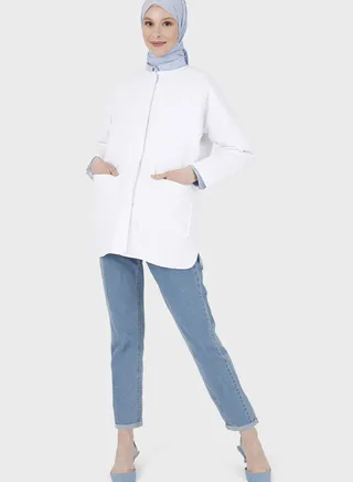 Pocket Detail Button Down Jacket 
