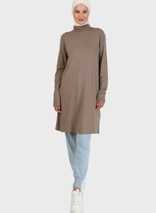 High Neck Knitted Tunic 