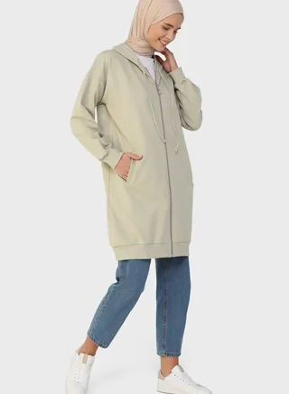 Pocket Detail Hooded Jacket 