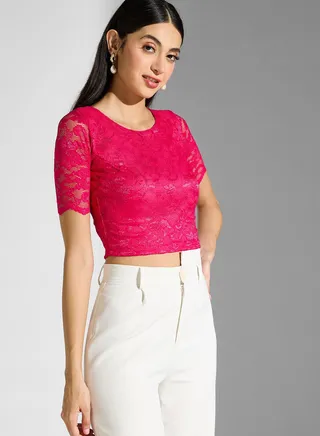 Crew Neck Crop Top 