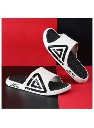 Unisex Shower Slippers Men's Women's Non-Slip Flat Sandals Suitable for Outdoor or Indoor or Bathroom Use 
