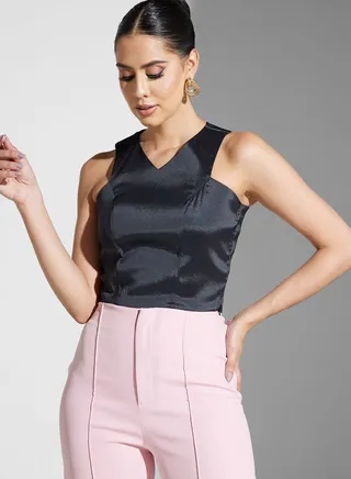 V-Neck Crop Top 