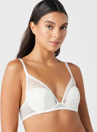 Plunge Neck Padded Bra 