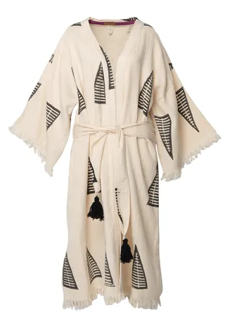 Mountain Kaftan - Pyramid Print Beige 