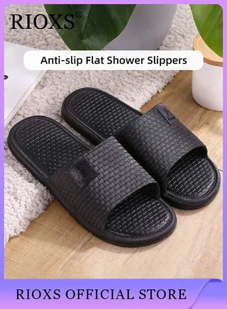 Unisex Shower Slippers Mens Womens Anti-slip Flat Sandal Slippers For Bathroom Or Indoor Use 