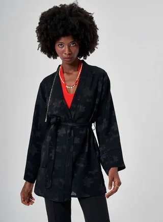 Longline Textured Kimono 