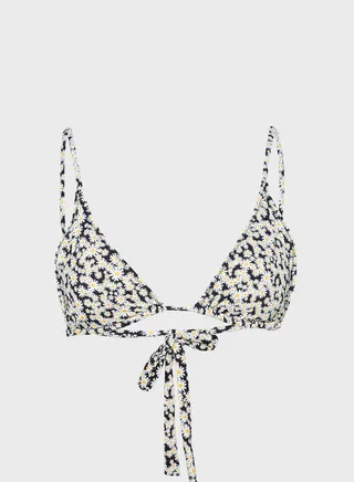 Printed Plunge Bra 