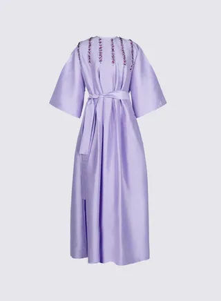 Highness Pleated Emb Kaftan 