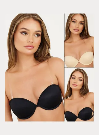 Pack of 2 Solid Bandeau Padded Bra