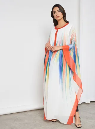 Beads Embellished Kaftan Multicolour 