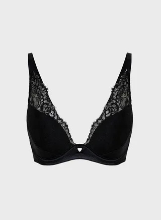 Strappy Plunge Neck Bra 