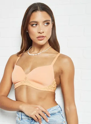 Padded T-Shirt Bra Orange 